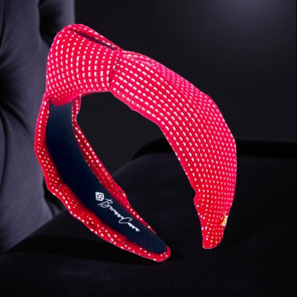 Brianna Cannon Red and Gold Headband Tweed Adult New - Picture 9 of 12